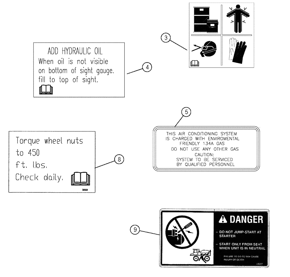 Схема запчастей Case IH SPX3200 - (10-004) - INFORMATION DECAL GROUP (13) - DECALS