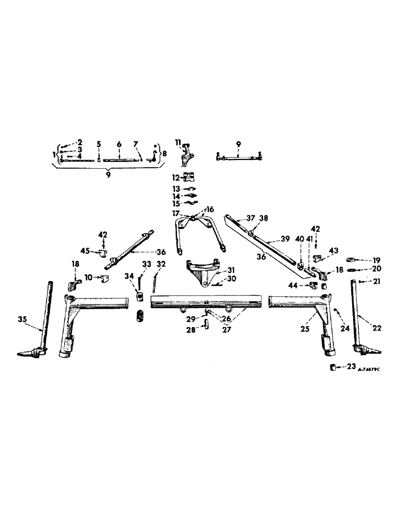 Схема запчастей Case IH 2856 - (J-18) - STEERING MECHANISM, ADJUSTABLE FRONT AXLE AND CONNECTIONS, FARMALL HI-CLEAR TRACTORS Steering Mechanism