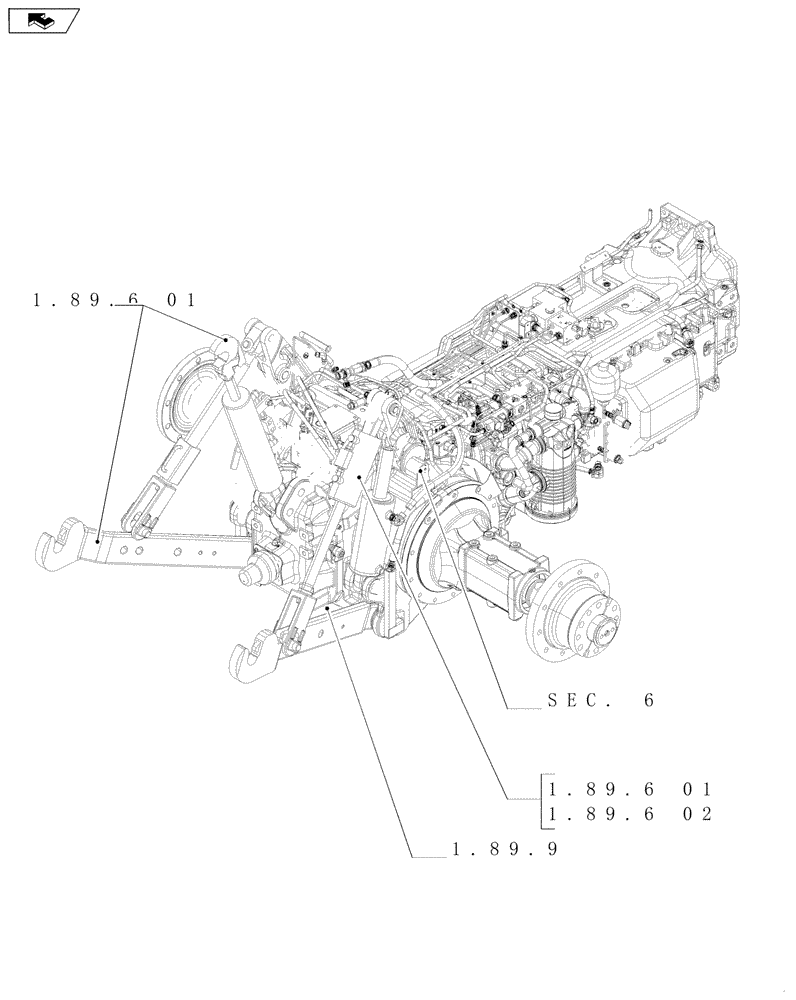 Схема запчастей Case IH PUMA 165 - (SEC. 09) - IMPLEMENT LIFT (00) - GENERAL