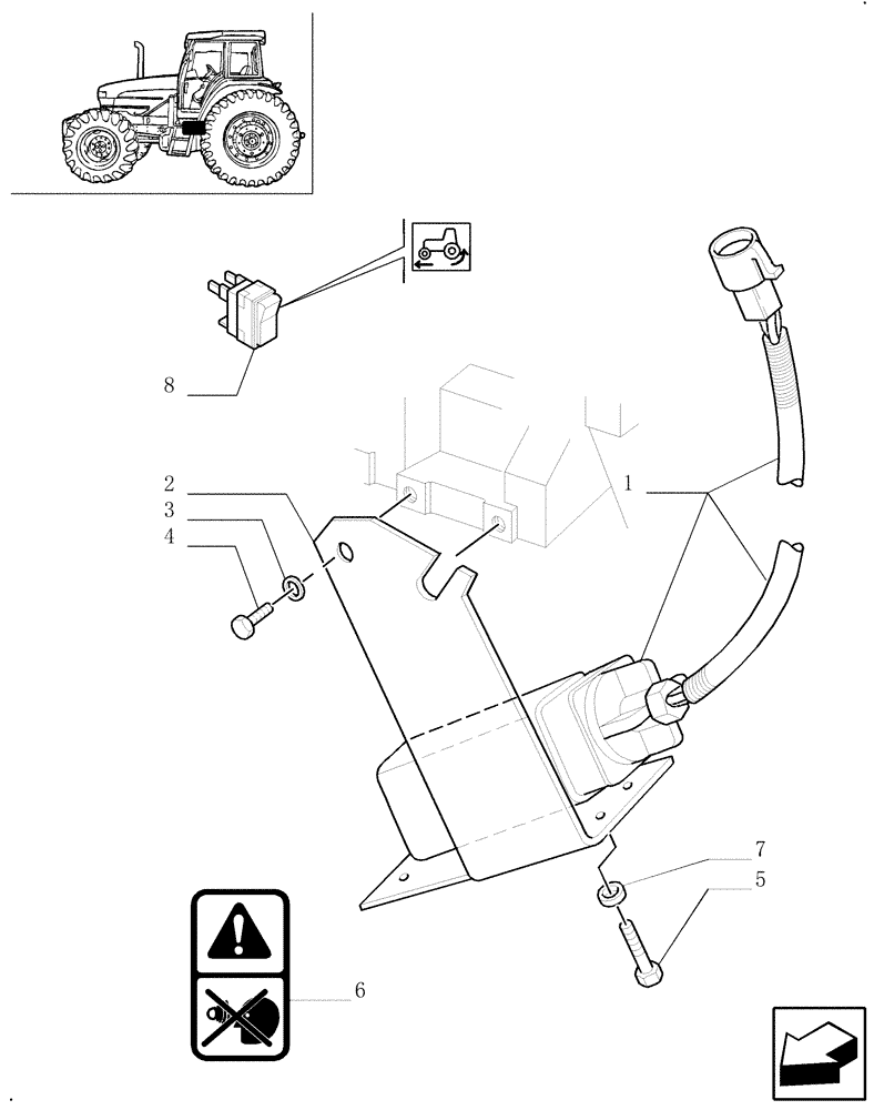 Схема запчастей Case IH JX70U - (1.75.1/04[01]) - (VAR. 743-749-753) RADAR (06) - ELECTRICAL SYSTEMS