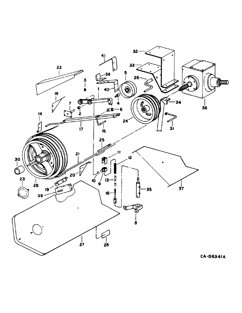 Схема запчастей Case IH 1420 - (33-08) - FEEDER, FEEDER DRIVE (13) - FEEDER