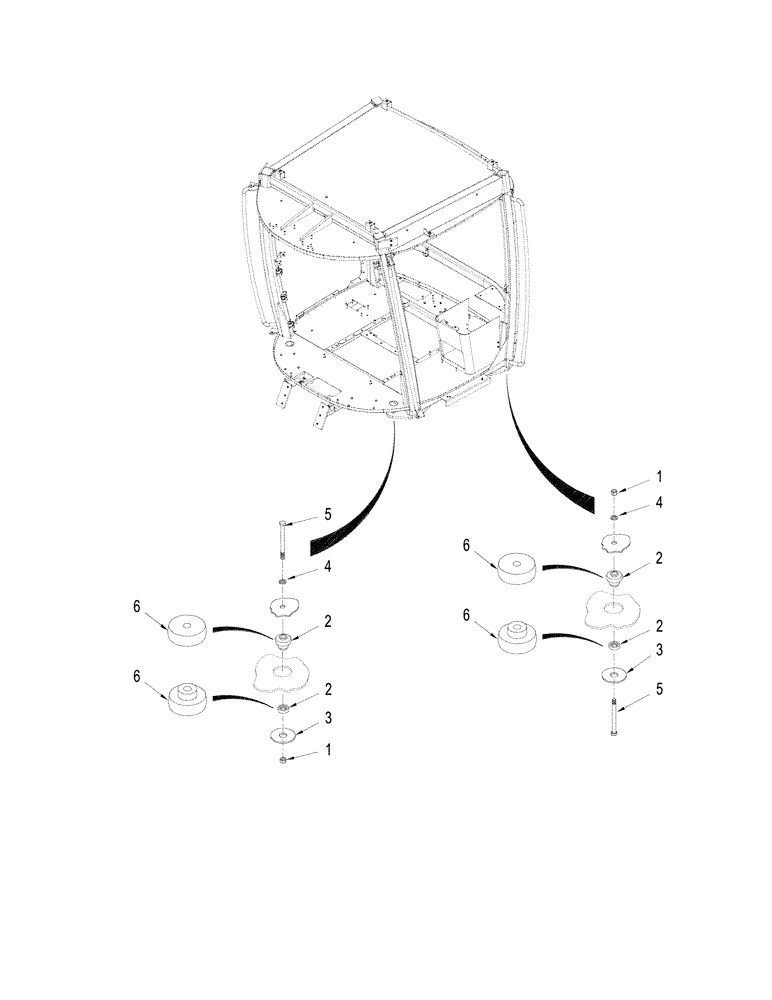 Схема запчастей Case IH STX375 - (09-12) - CAB MOUNTING (09) - CHASSIS
