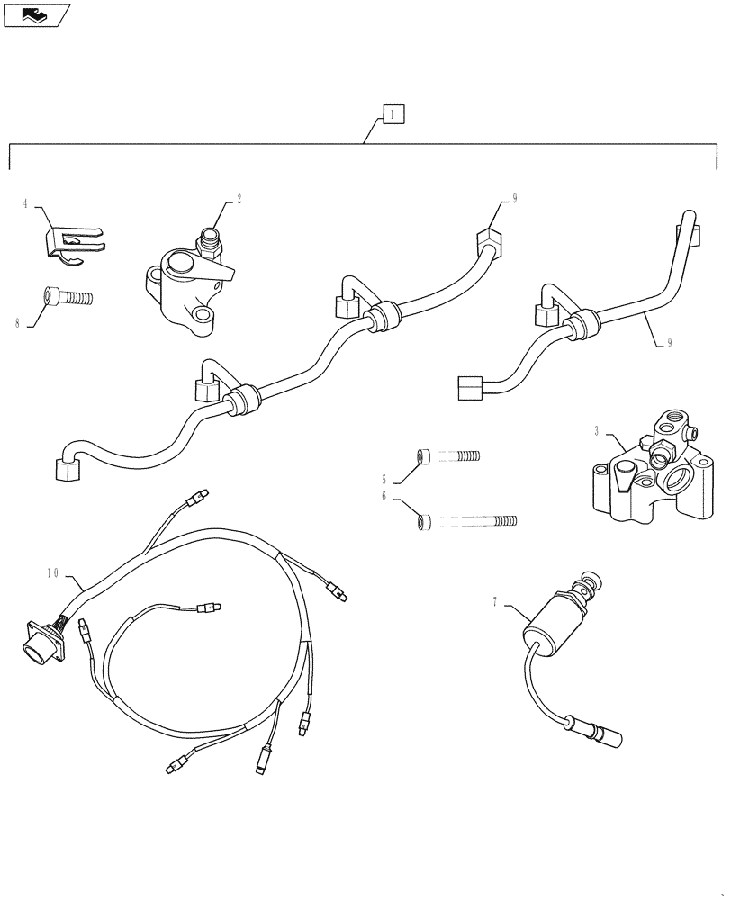 Схема запчастей Case IH QUADTRAC 500 - (88.010.03) - DIA KIT - ENGINE BRAKE - CURSOR 13, SINGLE STAGE (88) - ACCESSORIES