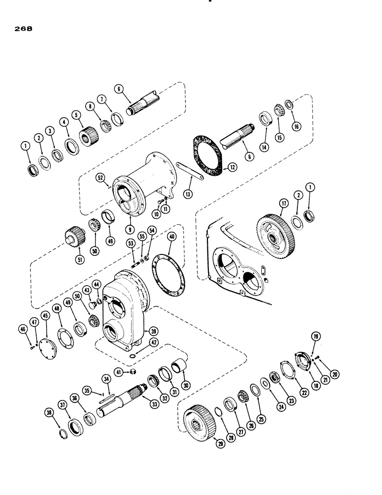 Схема запчастей Case IH 830-SERIES - (268) - REAR AXLE AND FINAL DRIVE, HIGH CLEARANCE (06) - POWER TRAIN