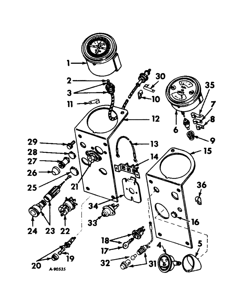 Схема запчастей Case IH 1256 - (H-02) - CONTROLS, ENGINE CONTROLS AND INSTRUMENTS Controls