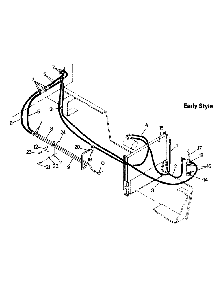 Схема запчастей Case IH ST280 - (03-04) - A/C AND HEATER PLUMBING, 855 CUMMMINS, EARLY STYLE (03) - Climate Control
