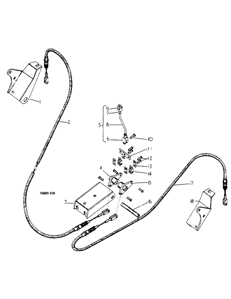 Схема запчастей Case IH 276 - (8-04) - HAND BRAKE LINKAGE, HAND OPERATED DRUM BRAKE ATTACHMENT (07) - BRAKES