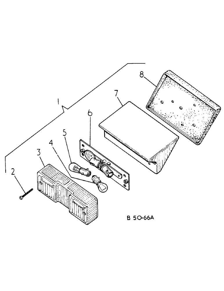 Схема запчастей Case IH 784 - (08-031) - STOP, TAIL AND FLASHER LIGHTS, DE-LUXE LIGHTING, FOR MACHINES W/FLAT TOP FENDERS OR SAFETY CAB (06) - ELECTRICAL
