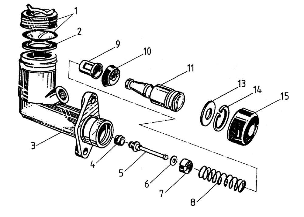 Схема запчастей Case IH 7000 - (A04-45) - BRAKE MASTER CYLINDER Mainframe & Functioning Components