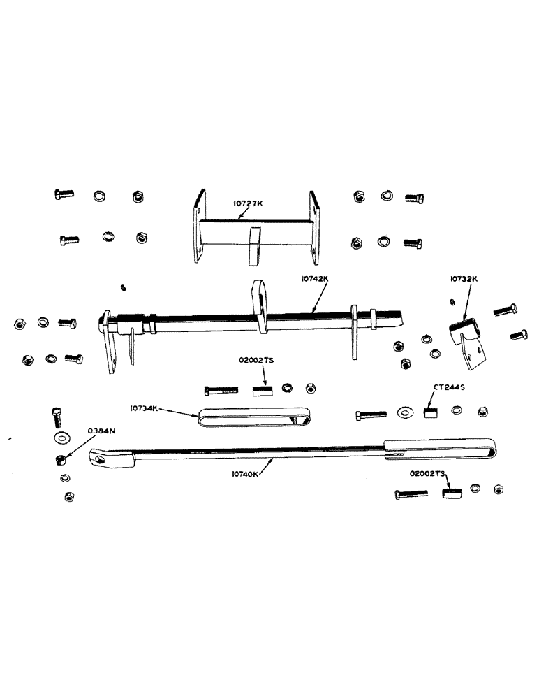 Схема запчастей Case IH 100 - (10) - HYDRAULIC REEL LIFT ATTACHMENT, 1954 & AFTER 