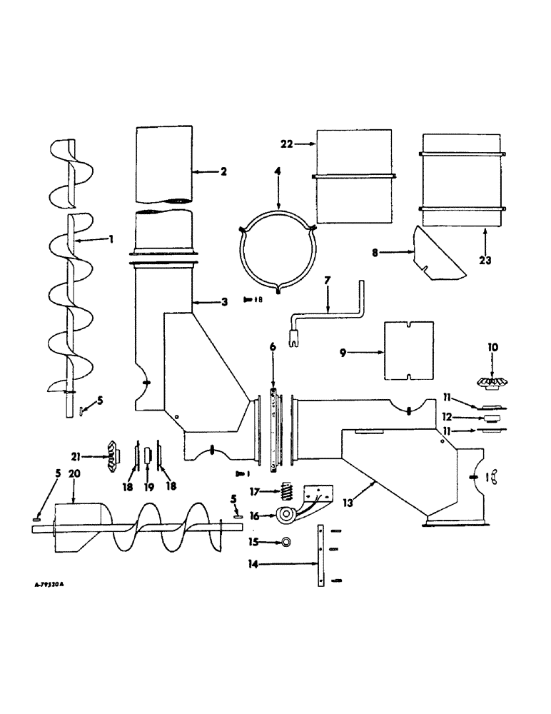 Схема запчастей Case IH 85 - (A-13) - DISCHARGE AUGER TOP UNIT 