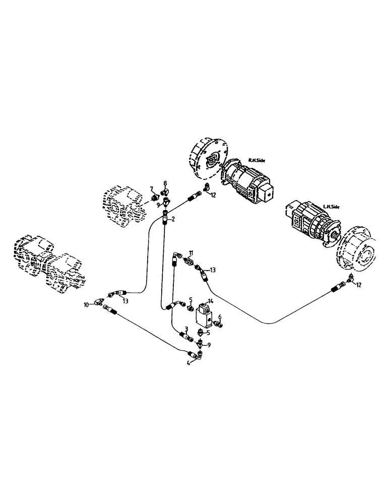 Схема запчастей Case IH 7000 - (B07-10) - HYDRAULIC CIRCUIT, FAIL SAFE BRAKE 7700 Hydraulic Components & Circuits