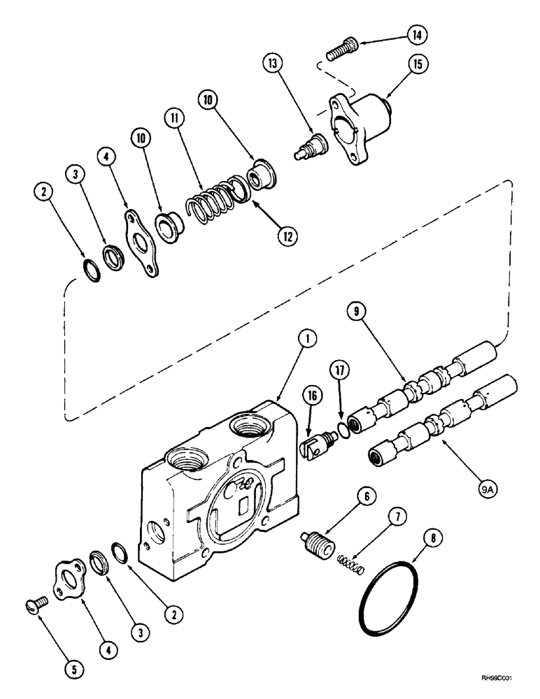 Схема запчастей Case IH L650 - (8-44) - VALVE SECTION (08) - HYDRAULICS