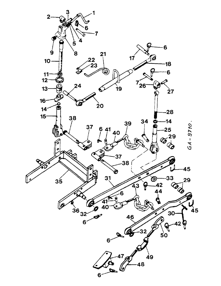 Схема запчастей Case IH 833 - (09-13) - THREE-POINT-LINKAGE - E-VERSION (12) - FRAME