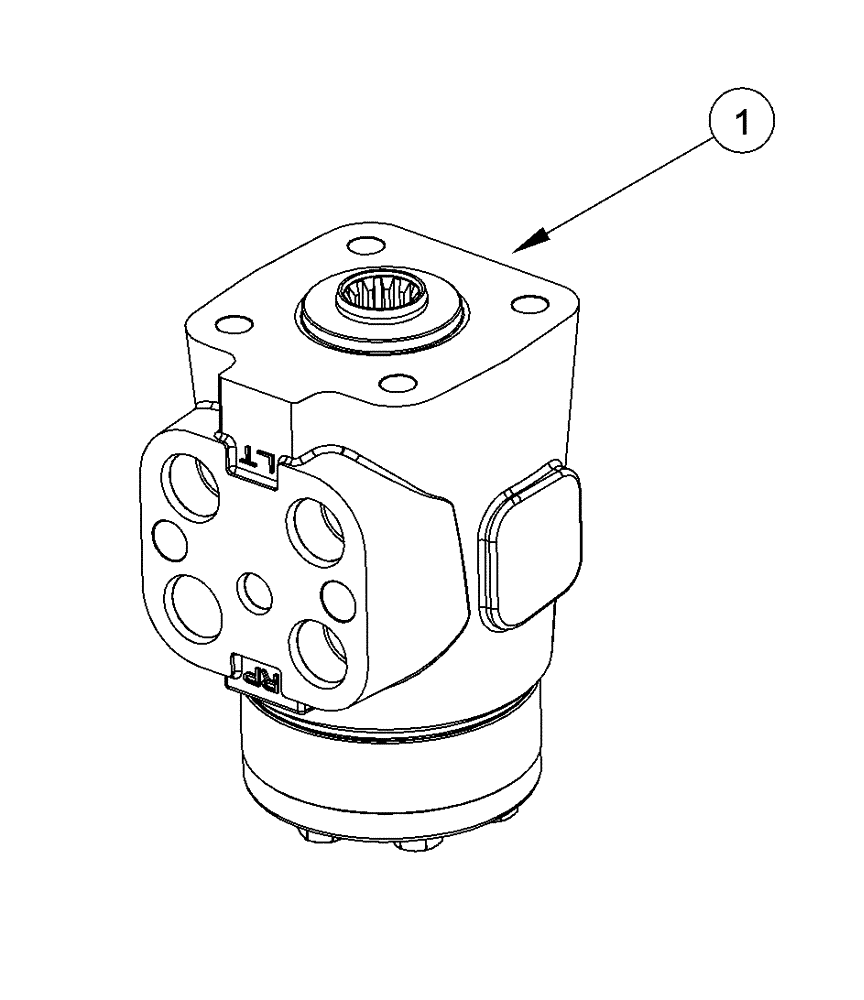 Схема запчастей Case IH 2555 - (05-04) - PUMP ASSY - STEERING HAND (04) - STEERING