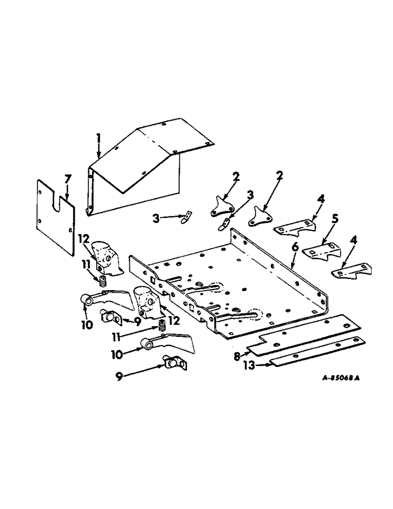 Схема запчастей Case IH 420 - (D-24) - KNOTTER CHAIN SHIELD AND BREAST PLATE 