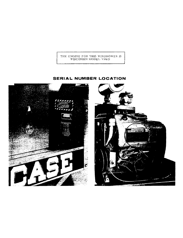 Схема запчастей Case IH 655 - (02) - SERIAL NUMBER LOCATION 