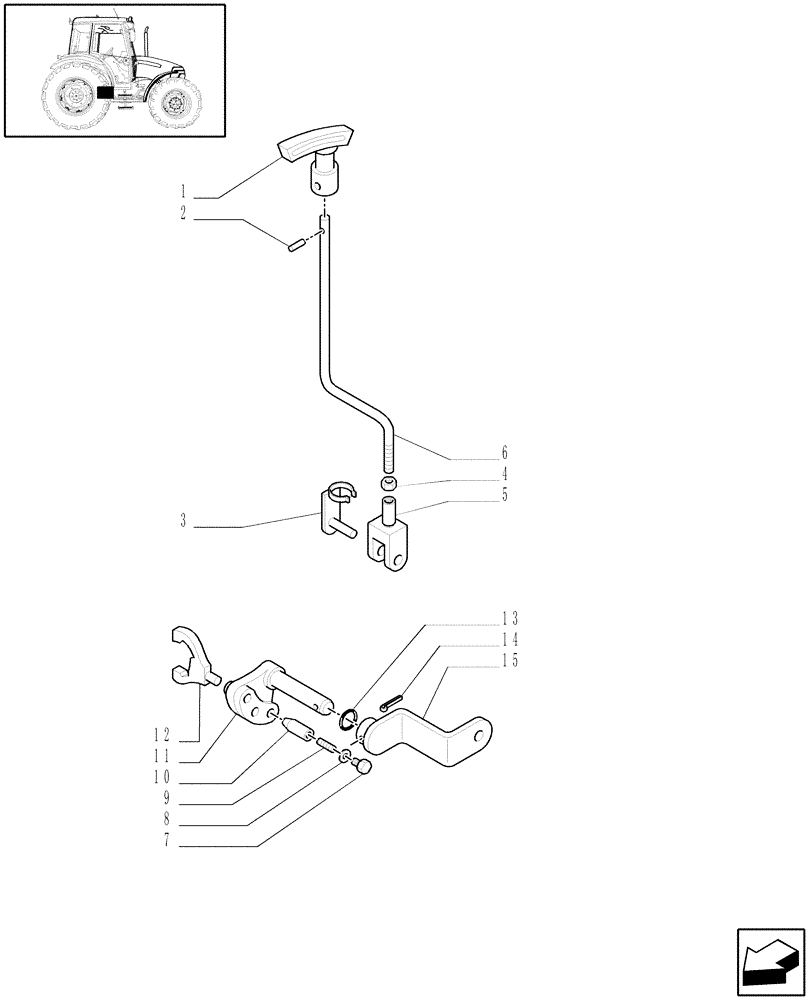 Схема запчастей Case IH JX90 - (1.33.2/02) - 4WD IDLER CONTROLS - FOR HIGH CLEARANCE VERSION (04) - FRONT AXLE & STEERING