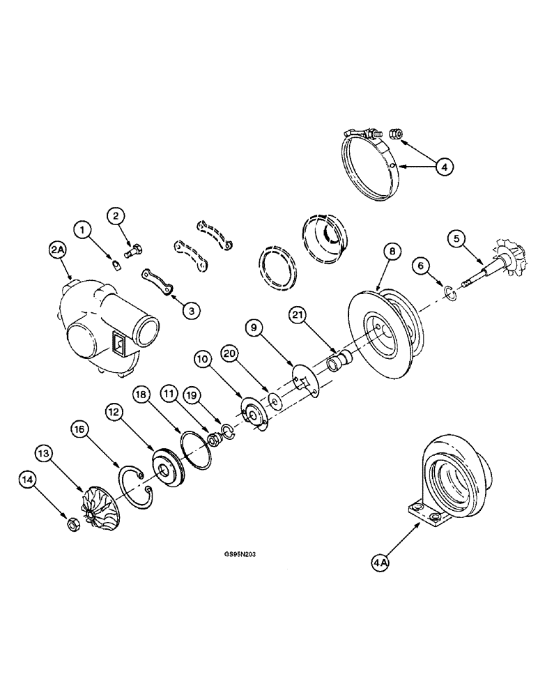 Схема запчастей Case IH DT-436 - (9D-092) - TURBOCHARGER, SCHWITZER - 4166 TRACTORS 