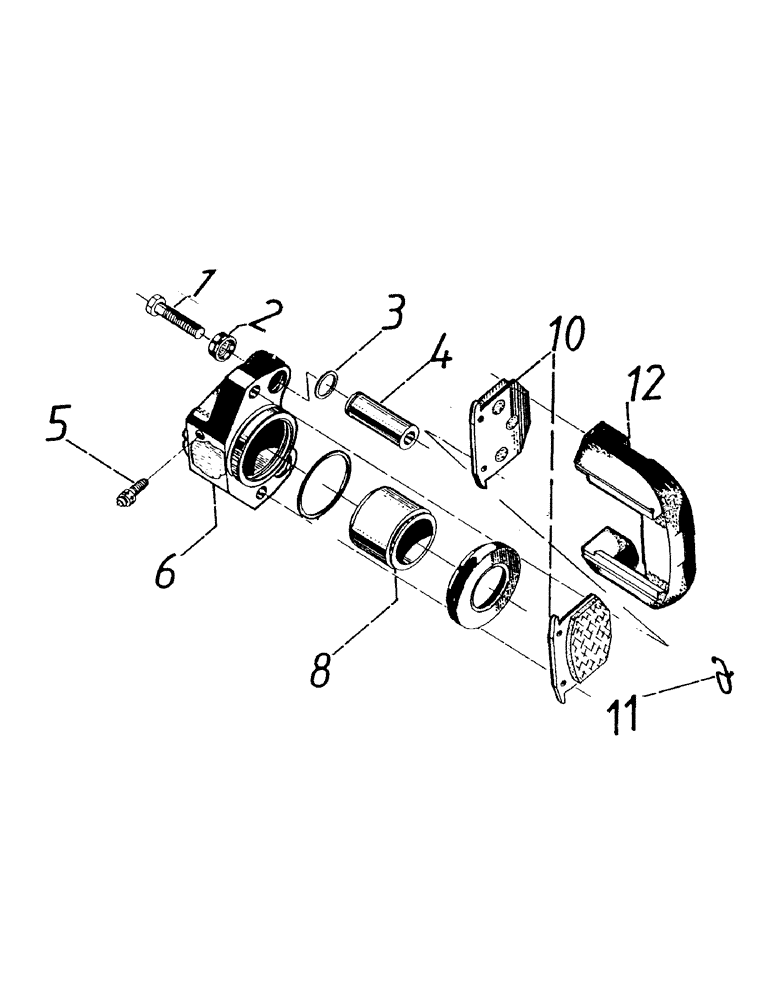 Схема запчастей Case IH 7000 - (B01-65) - HYDRAULICS, BRAKE CYLINDER Hydraulic Components & Circuits