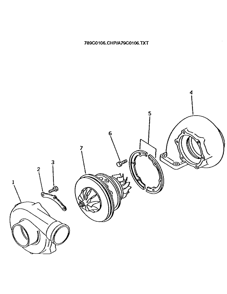 Схема запчастей Case IH 7000 - (C01-06) - ENGINE, TURBOCHARGER Engine & Engine Attachments