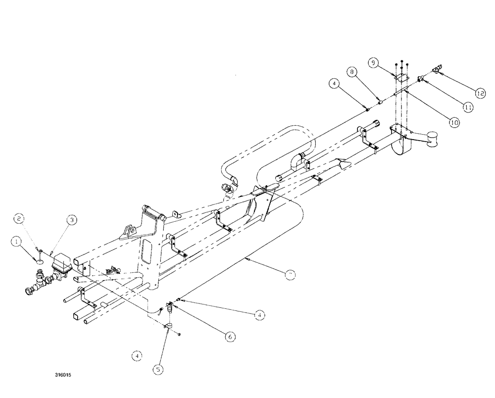 Схема запчастей Case IH SPX3200 - (11-010) - FENCE ROW NOZZLE ASSEMBLY - 80 (78) - SPRAYING