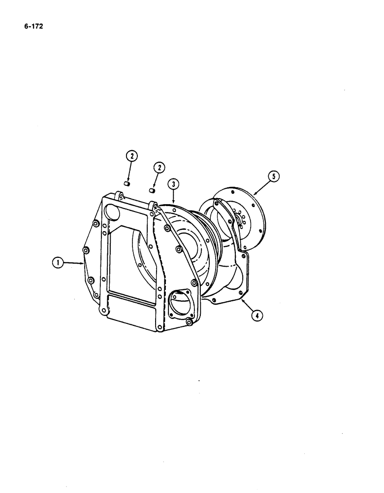 Схема запчастей Case IH 782 - (6-172) - FLYWHEEL HOUSING AND FAN DRIVE (03) - POWER TRAIN