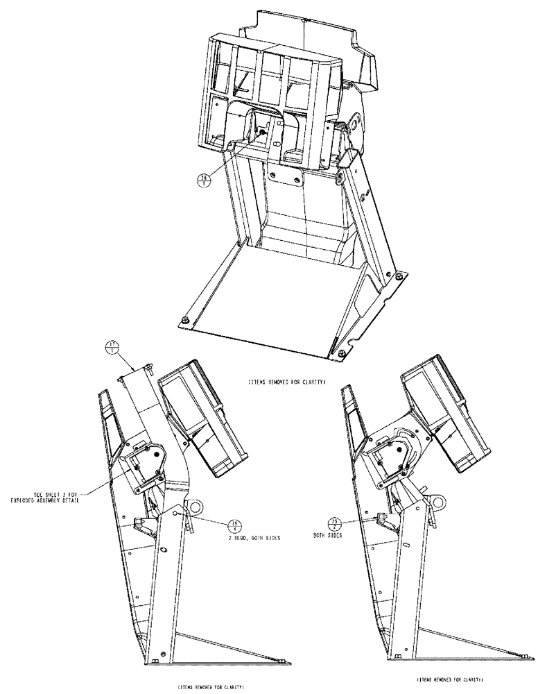 Схема запчастей Case IH SPX4410 - (01-009[02]) - FRONT CONSOLE, HVAC ASSEMBLY Cab Interior