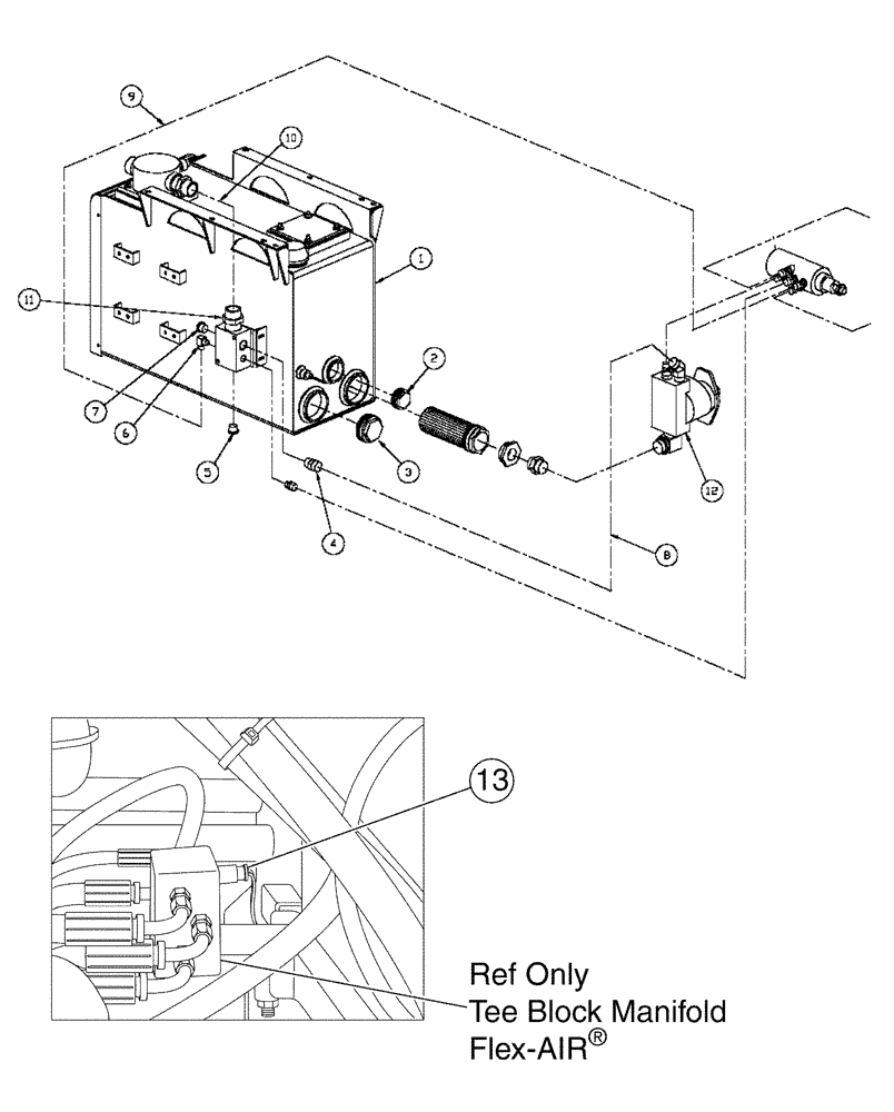 Схема запчастей Case IH FLX4375 - (10-012) - OPTION SPECIFIC PARTS Options