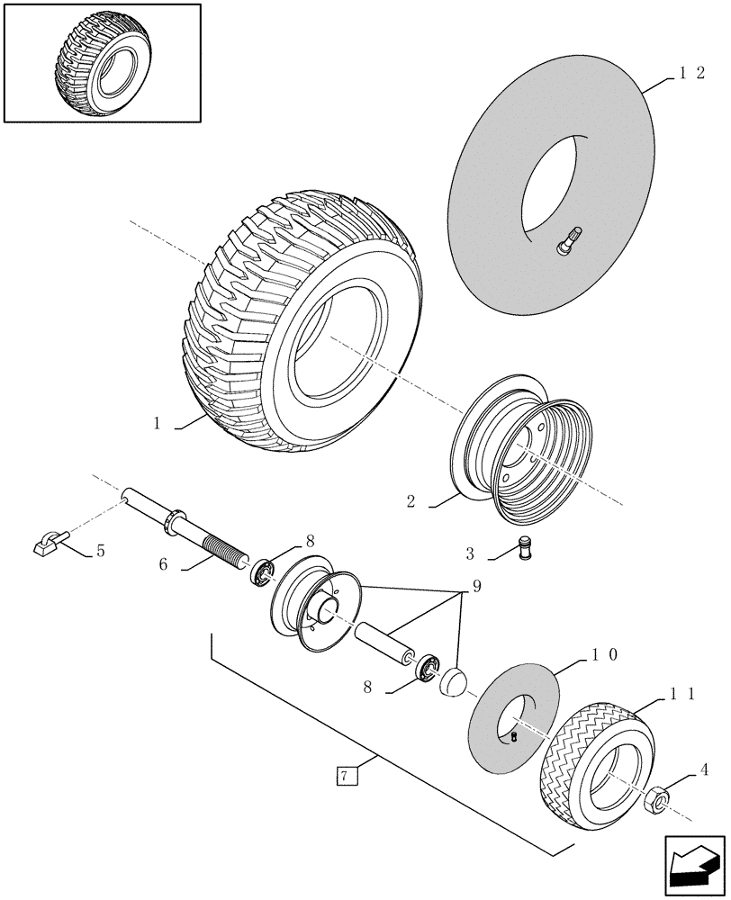 Схема запчастей Case IH LBX331P - (11.01[01]) - WHEELS (11) - WHEELS