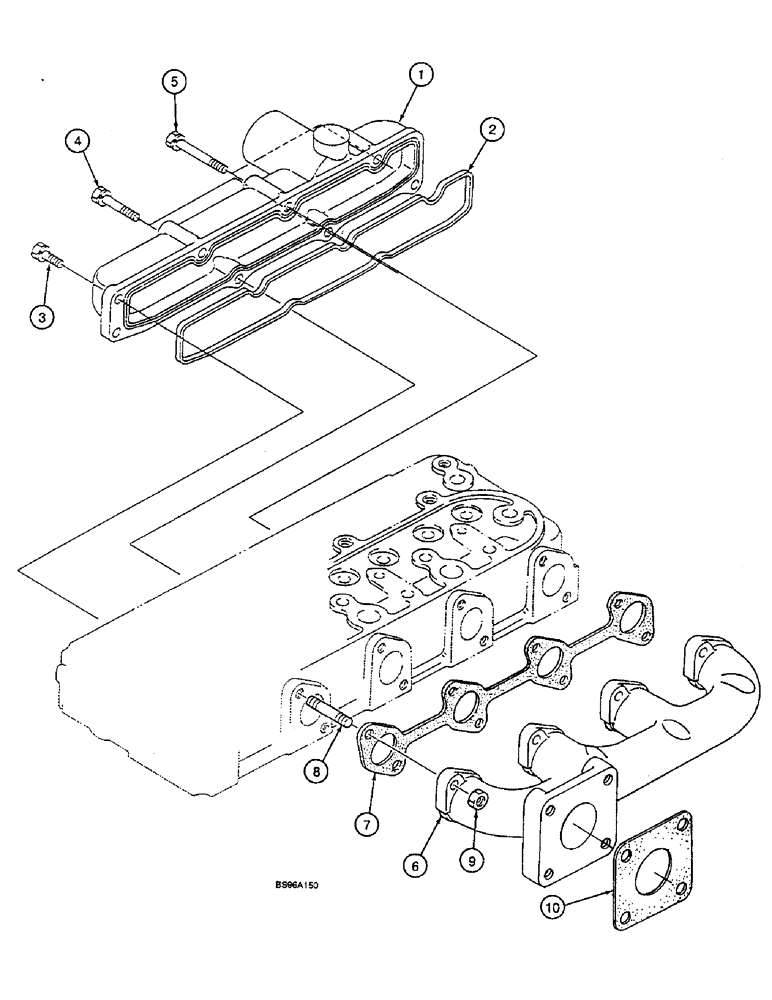 Схема запчастей Case IH 1825B - (2-14) - MANIFOLDS, INTAKE (02) - ENGINE