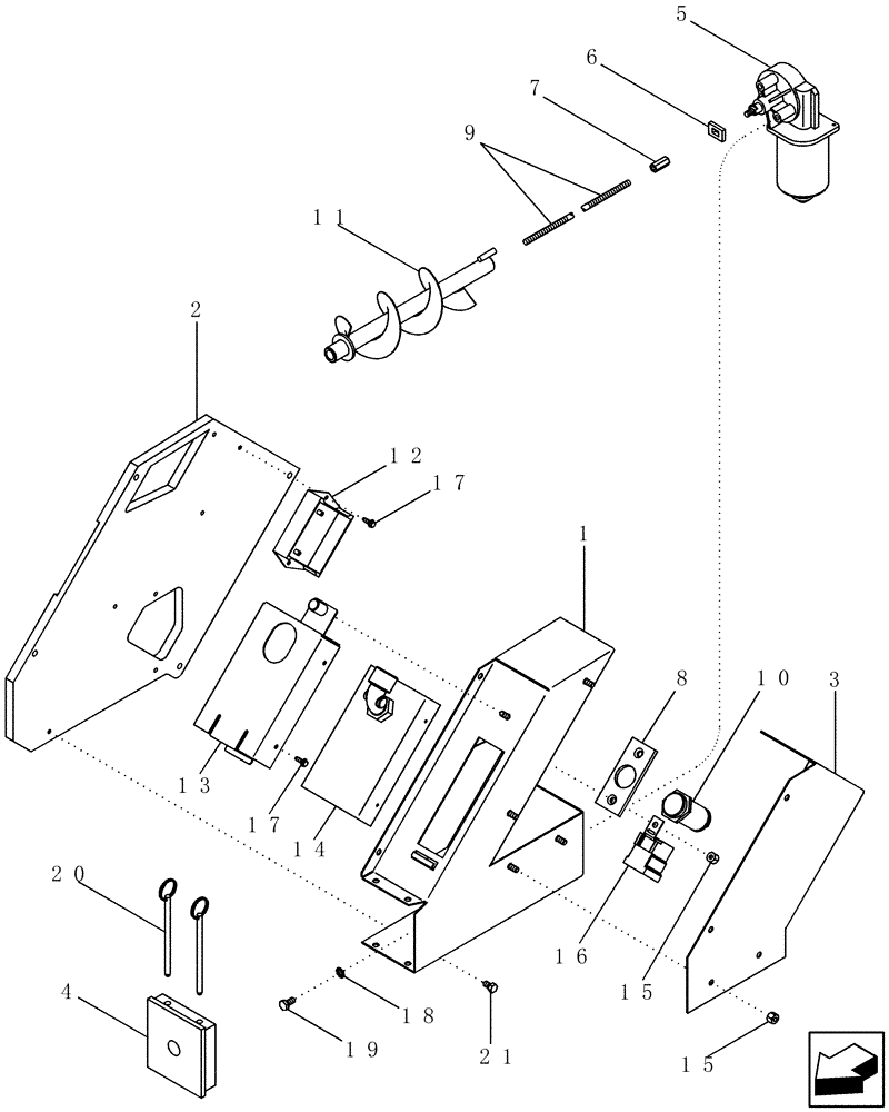Схема запчастей Case IH 2588 - (80.101.31) - GRAIN ELEVATOR HEAD, INCLINED - AFS MOISTURE SENSOR (80) - CROP STORAGE/UNLOADING