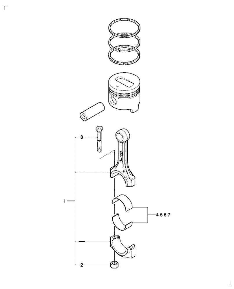 Схема запчастей Case IH FARMALL 30B - (10.105.02) - CONNECTION ROD (10) - ENGINE