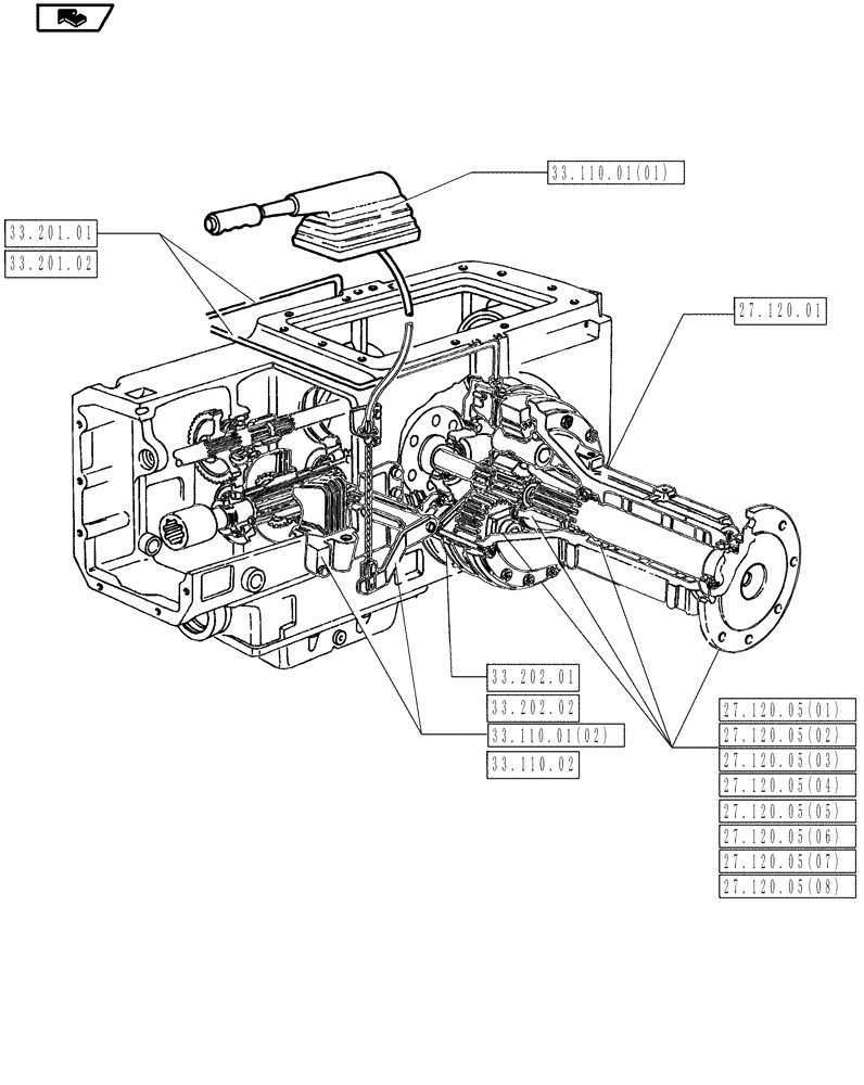 Схема запчастей Case IH MAGNUM 225 - (00.000.27) - PICTORIAL INDEX - REAR DRIVE AXLE (00) - GENERAL & PICTORIAL INDEX