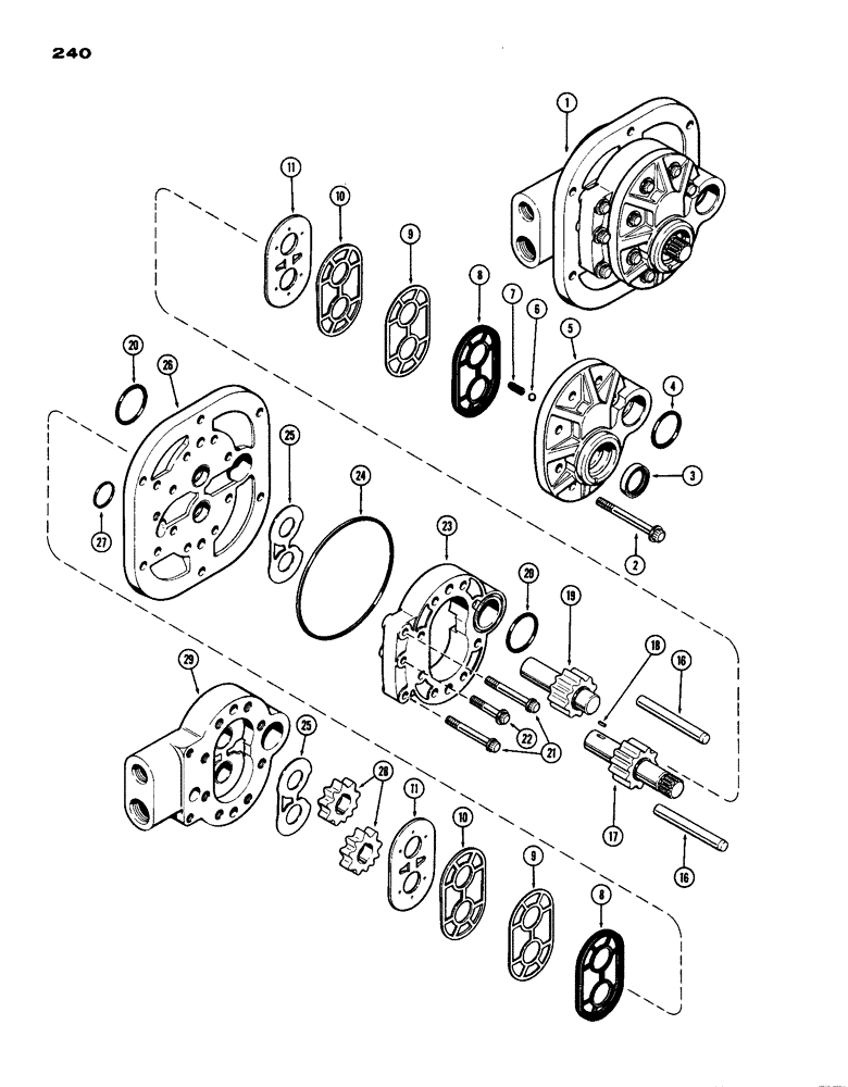 Схема запчастей Case IH 770 - (240) - A62051 HYDRAULIC PUMP (08) - HYDRAULICS