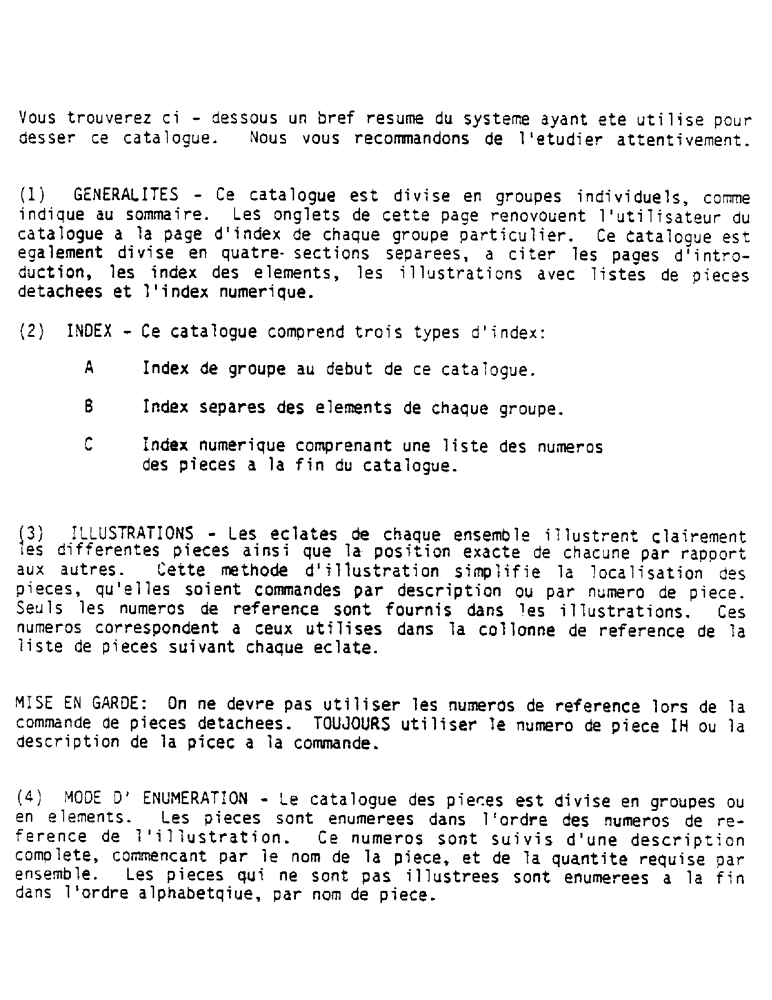 Схема запчастей Case IH D-206 - (0-D) - INTRODUCTION 