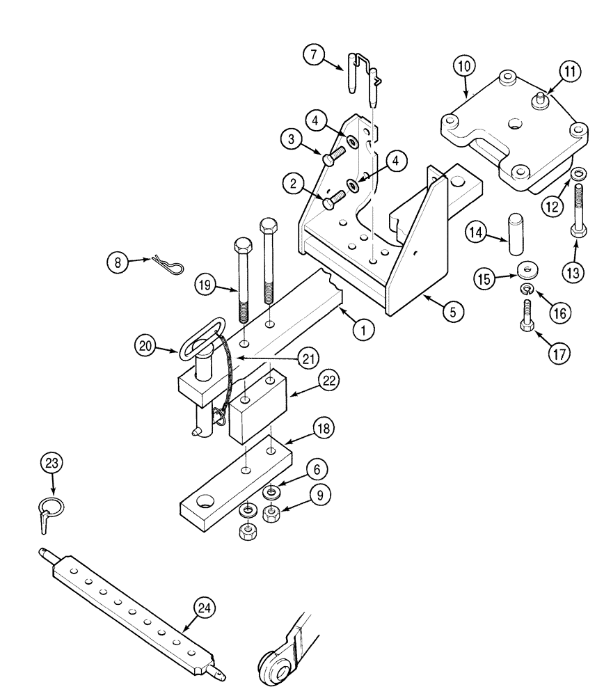 Схема запчастей Case IH CX60 - (09-67) - DRAWBARS (09) - CHASSIS/ATTACHMENTS