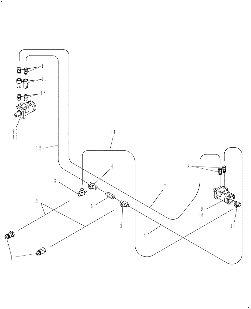 Схема запчастей Case IH CM212 - (35.560.04[02]) - HYDRAULIC DRIVE MOTOR CIRCUIT (35) - HYDRAULIC SYSTEMS