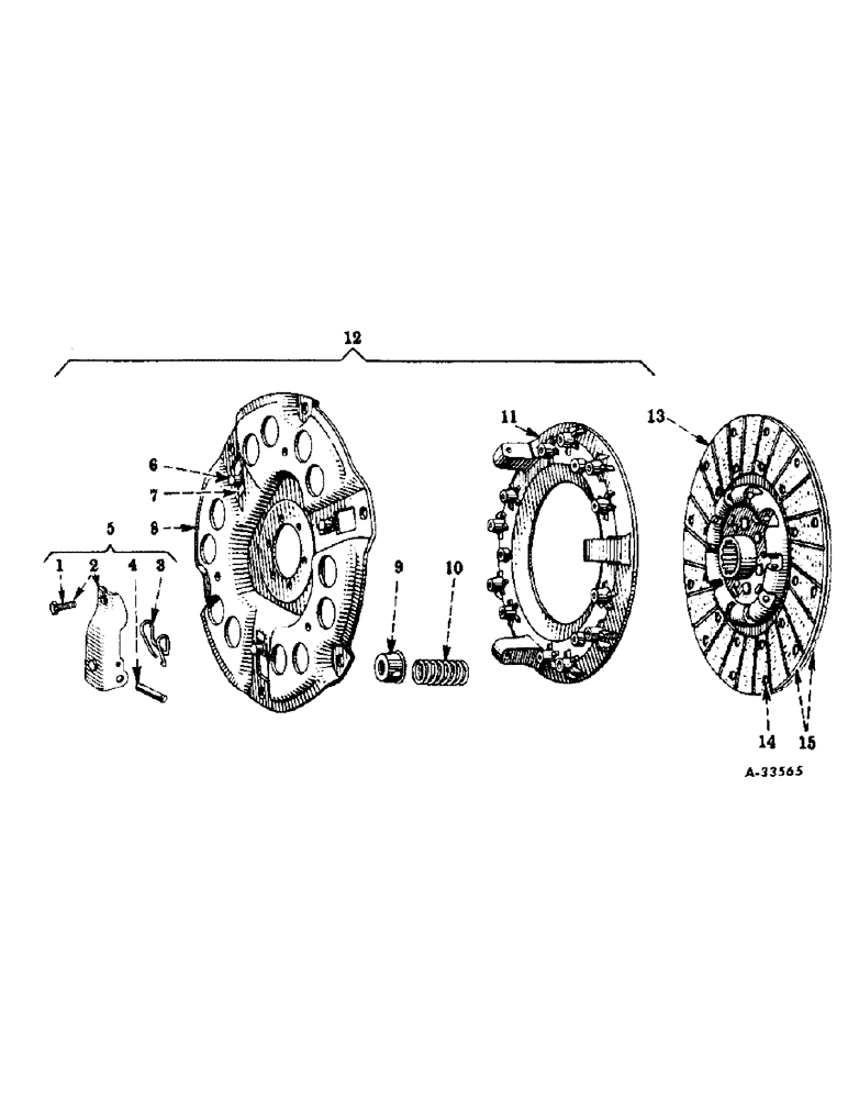 Схема запчастей Case IH SUPER M - (236) - CHASSIS, CLUTCH, IH, FOR TRACTORS F-501 TO F-52627 AND L-500001 TO L-512541 (12) - CHASSIS