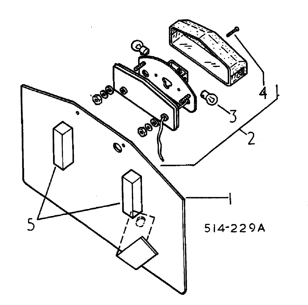 Схема запчастей Case IH 884 - (08-036) - REGISTRATION NUMBER PLATE AND LIGHT (06) - ELECTRICAL