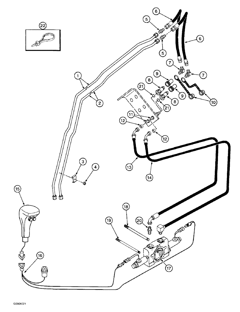 Схема запчастей Case IH 890 - (8-42) - EXTERNAL VALVE THIRD FUNCTION KIT (08) - HYDRAULICS