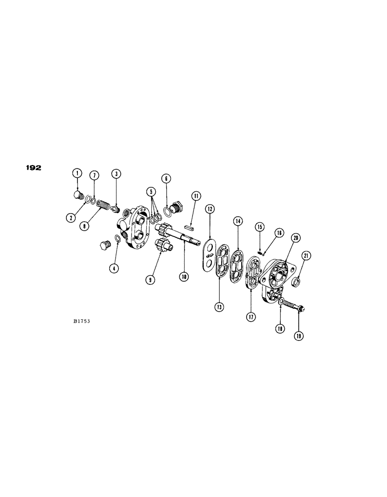 Схема запчастей Case IH 1660 - (192) - F86819 HYDRAULIC PUMP (35) - HYDRAULIC SYSTEMS
