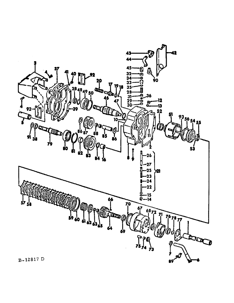 Схема запчастей Case IH HYDRO 186 - (07-37) - DRIVE TRAIN, INDEPENDENT POWER TAKE-OFF, DUAL SPEED, HYDRO 186 WITH SERIAL NO. 11999 AND BELOW (04) - Drive Train