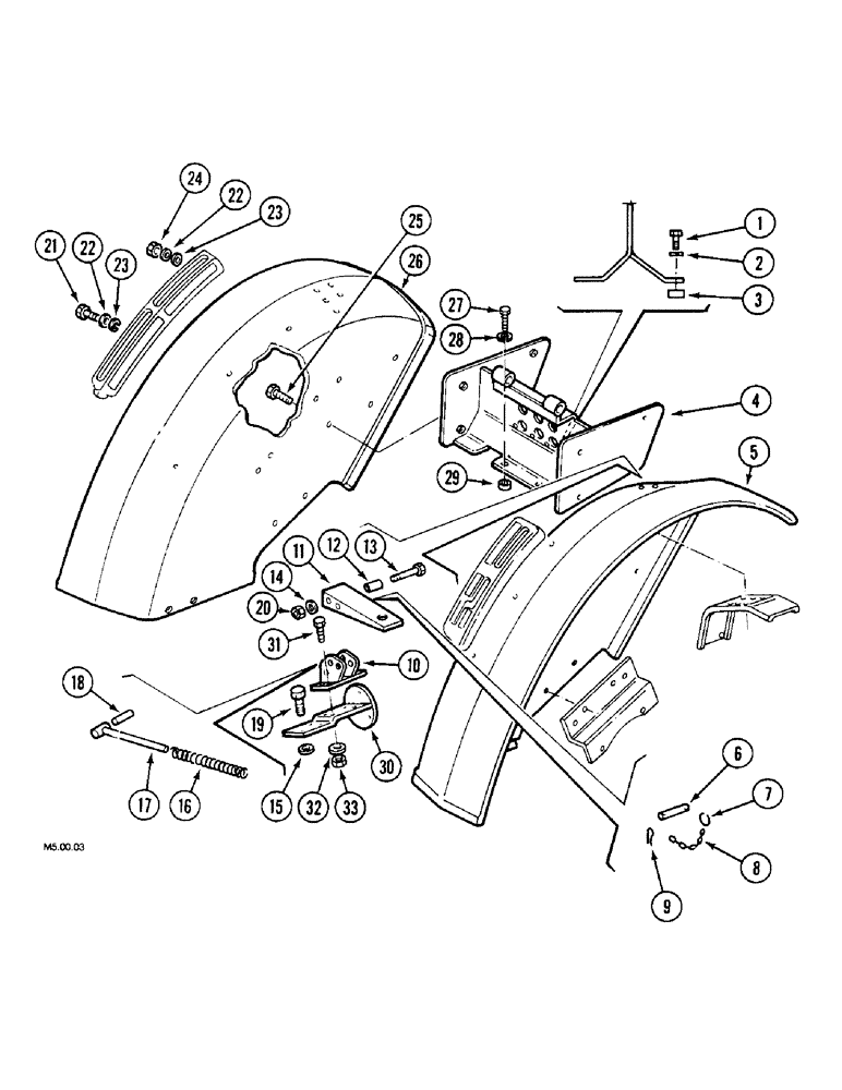Схема запчастей Case IH 2150 - (9-094[C]) - REAR FENDERS, 2150 - (P.I.N. : CGC15014-) (09) - CHASSIS/ATTACHMENTS