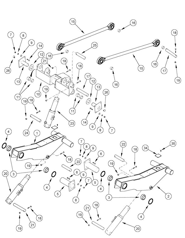 Схема запчастей Case IH CPX610 - (09A-26) - DRUM LIFT ARMS (13) - PICKING SYSTEM