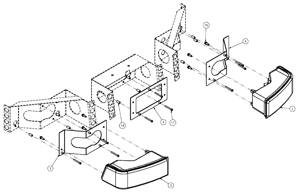 Схема запчастей Case IH TITAN 3520 - (08-006) - HEADLIGHT GROUP (06) - ELECTRICAL