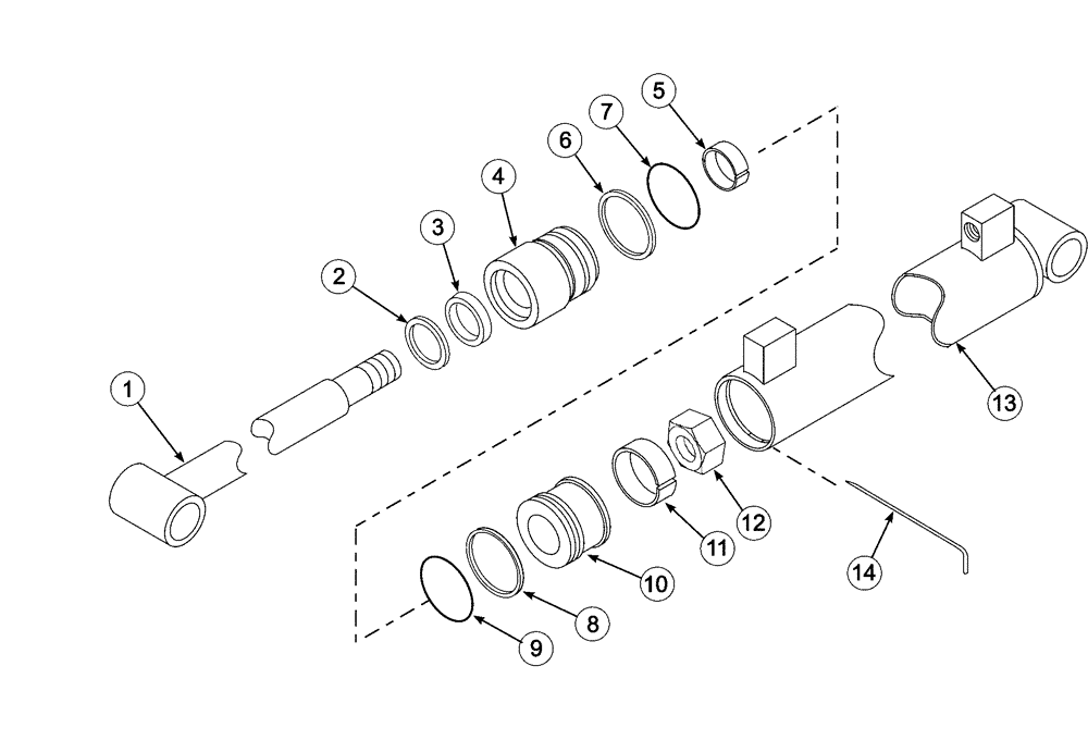 Схема запчастей Case IH LX192 - (88.058.01[03]) - CYLINDER - GRAPPLE FORK (88) - ACCESSORIES