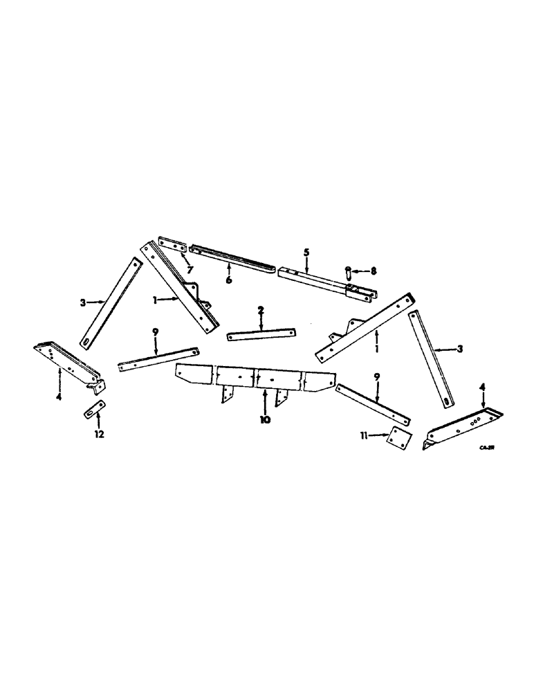 Схема запчастей Case IH 380 - (AA-5) - HYDRAULIC FOLDING MECHANISM 