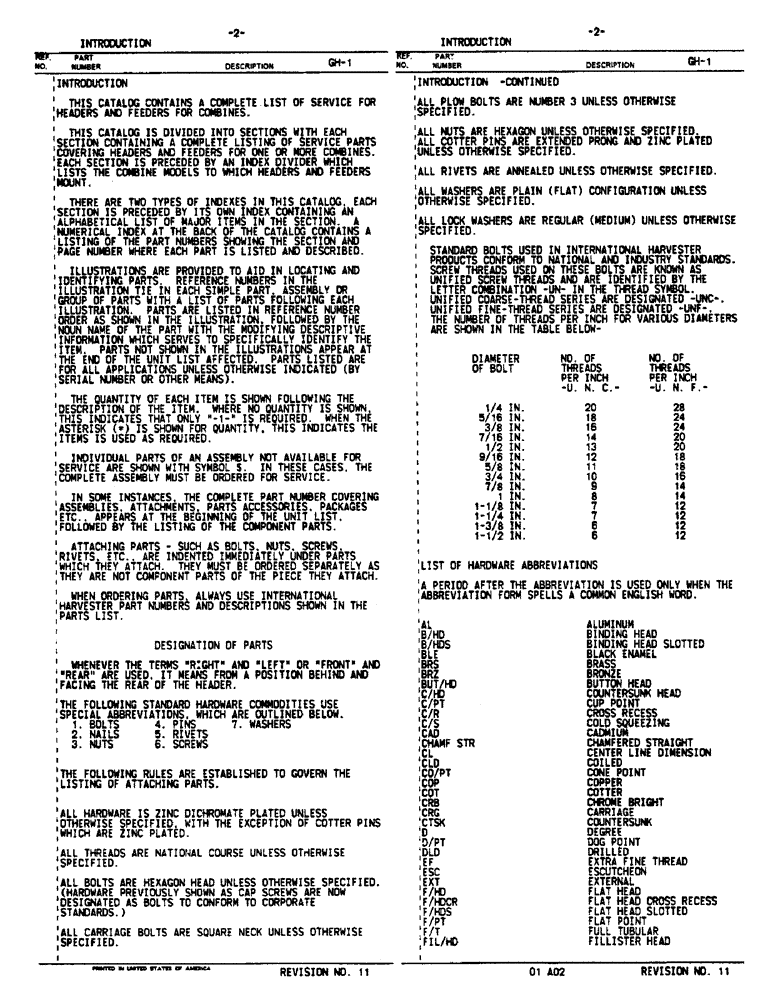 Схема запчастей Case IH 810 - (2) - INTRODUCTION (00) - GENERAL & PICTORIAL INDEX