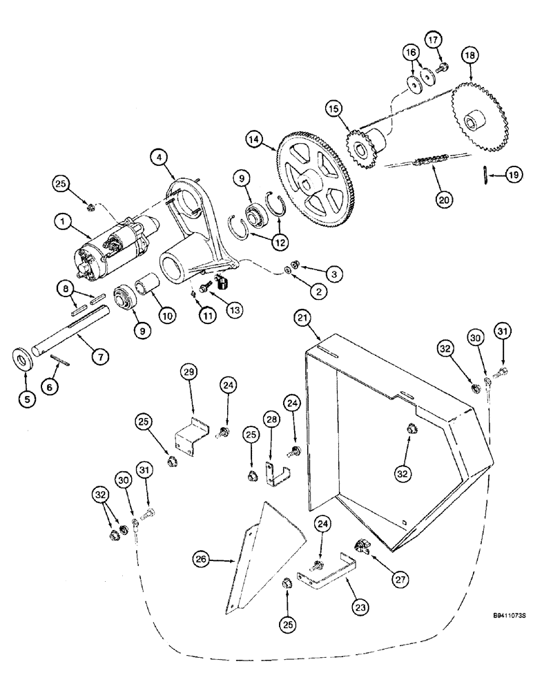 Схема запчастей Case IH 2144 - (9A-50) - FEEDER REVERSER, WITHOUT ROCK TRAP (13) - FEEDER